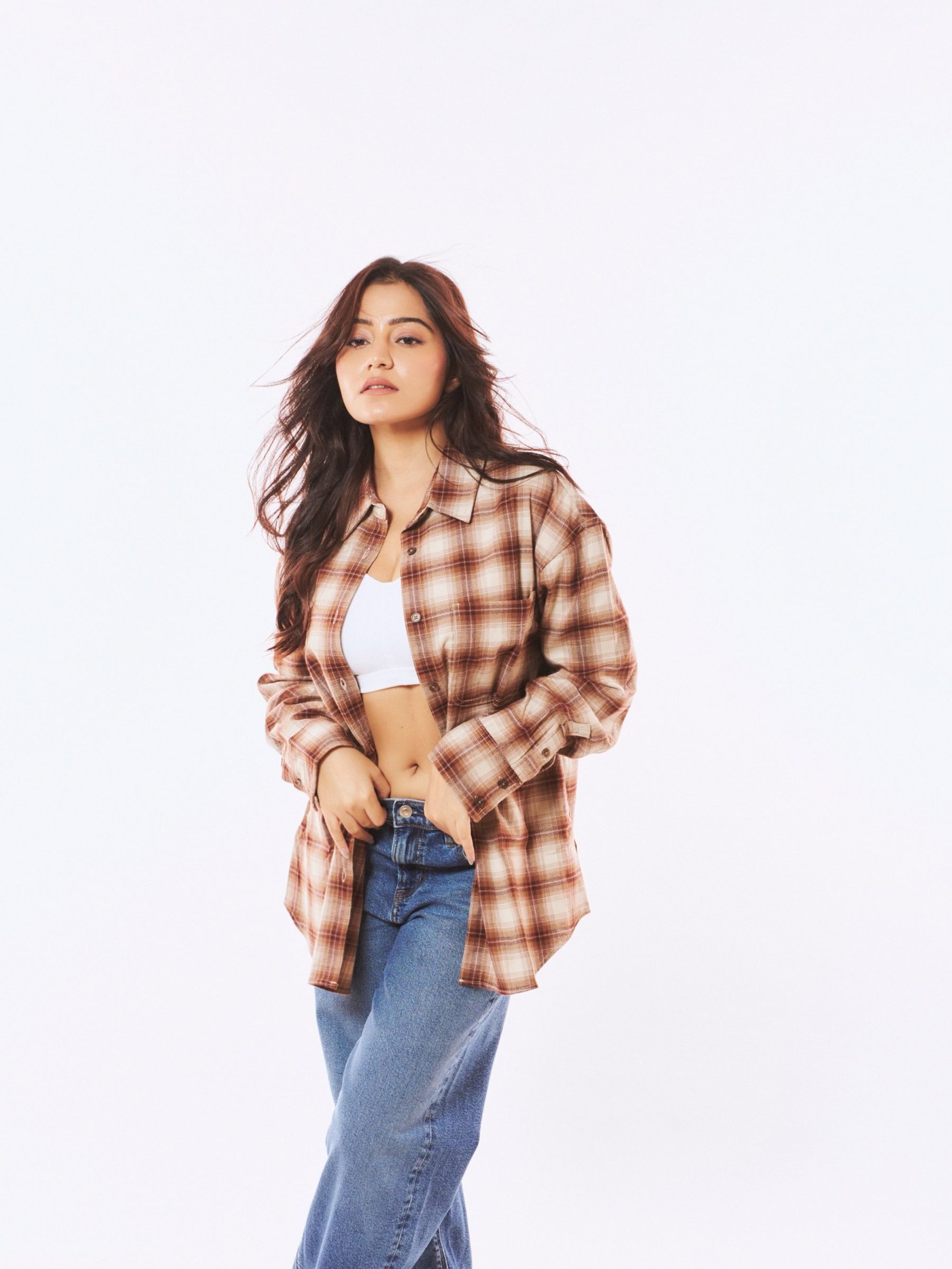Simran Kaur’s Plaid and Denim Look Is Pure Cool