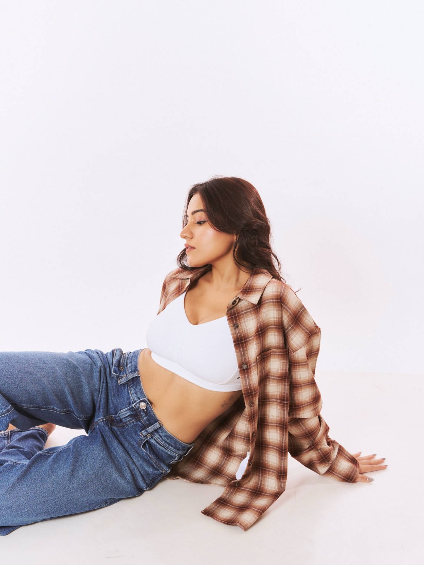 Simran Kaur’s Plaid and Denim Look Is Pure Cool