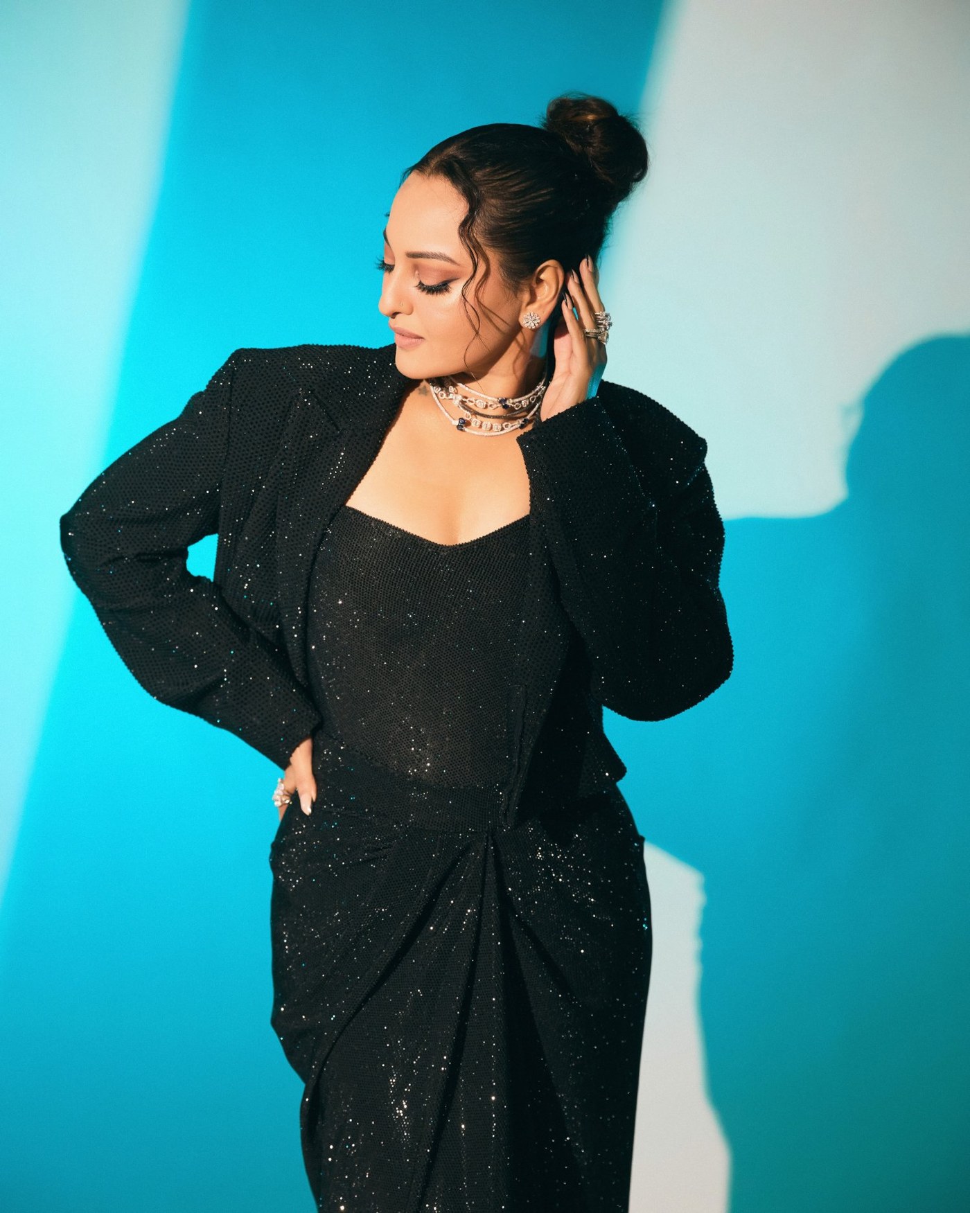 Sonakshi Sinha Dominates Red Carpet in Bold Black Glamour