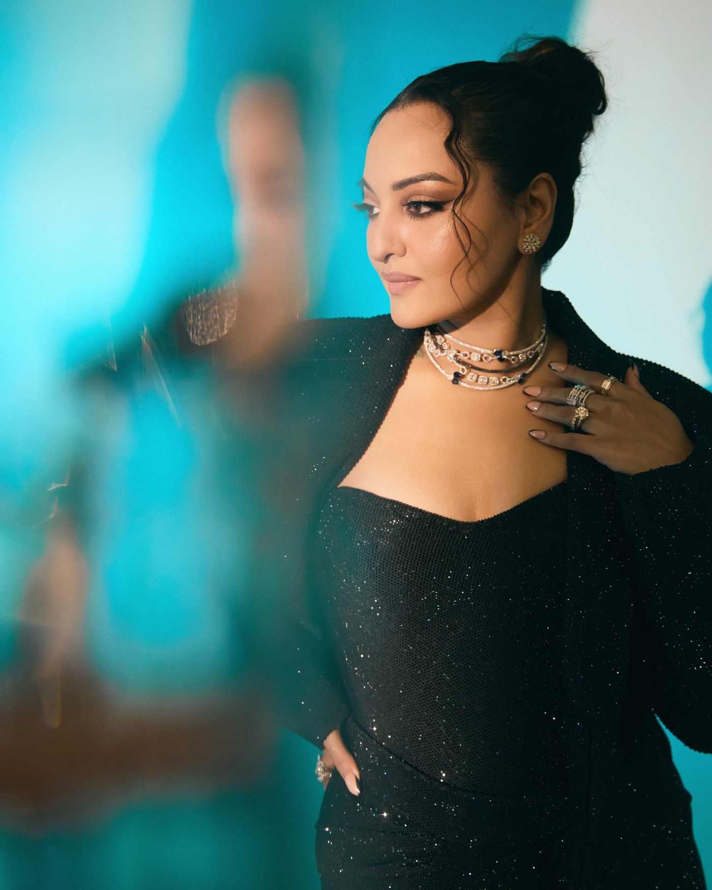 Sonakshi Sinha Dominates Red Carpet in Bold Black Glamour