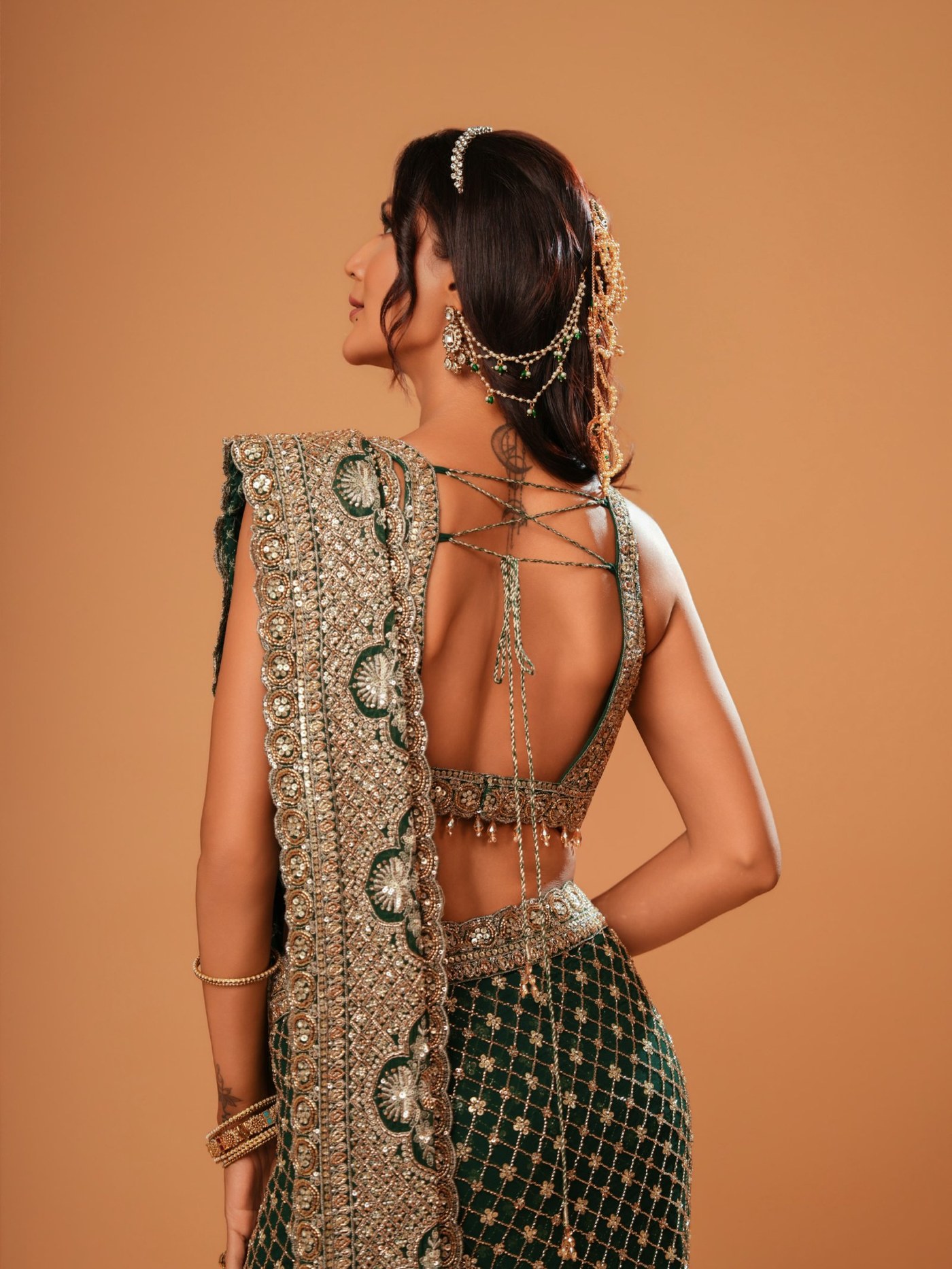 Soniya Bansal Owns the Spotlight in Emerald Green Indian Couture