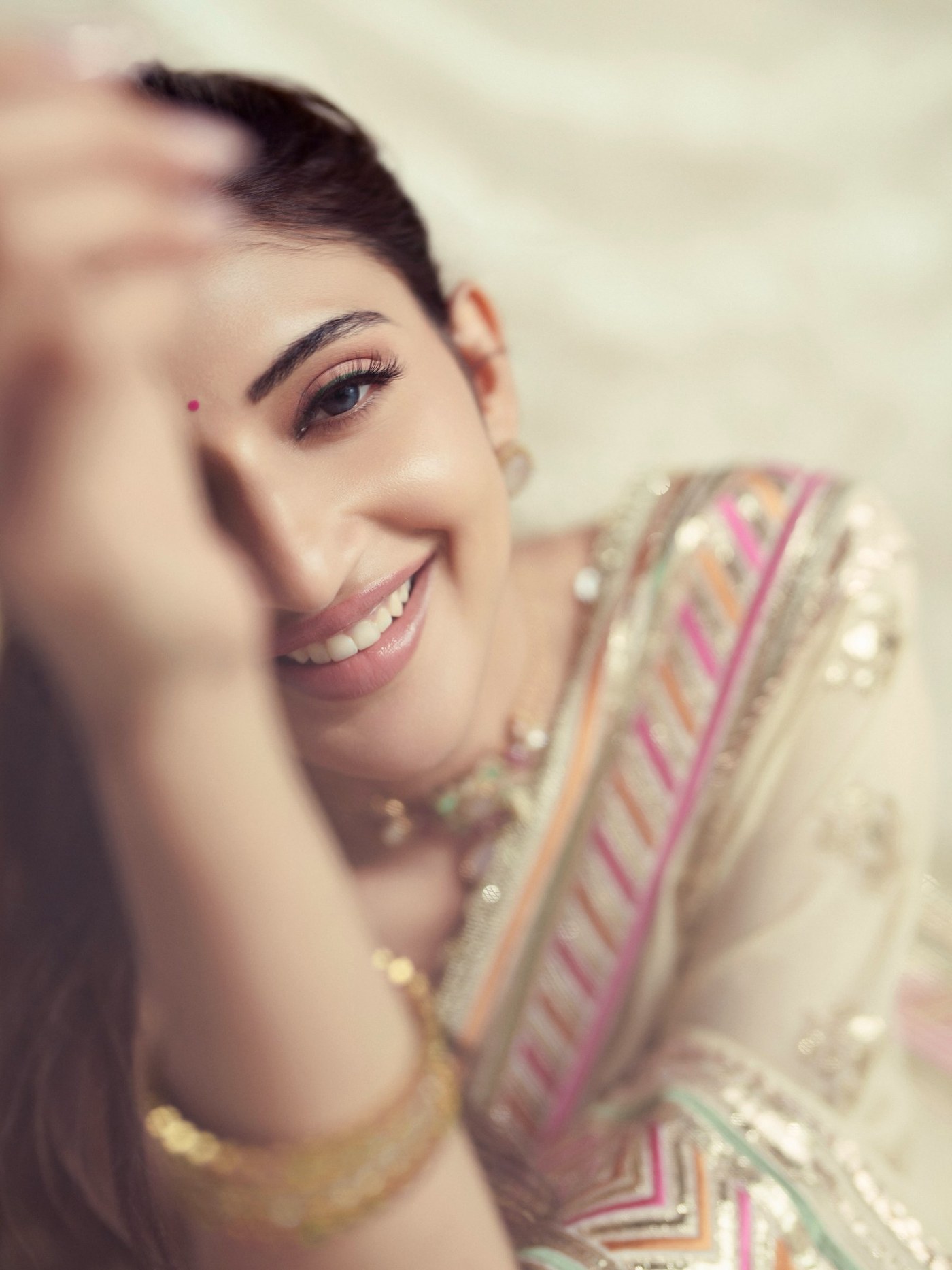 Sreeleela showcases her regal charm in a beautifully draped traditional saree, radiating confidence and grace.