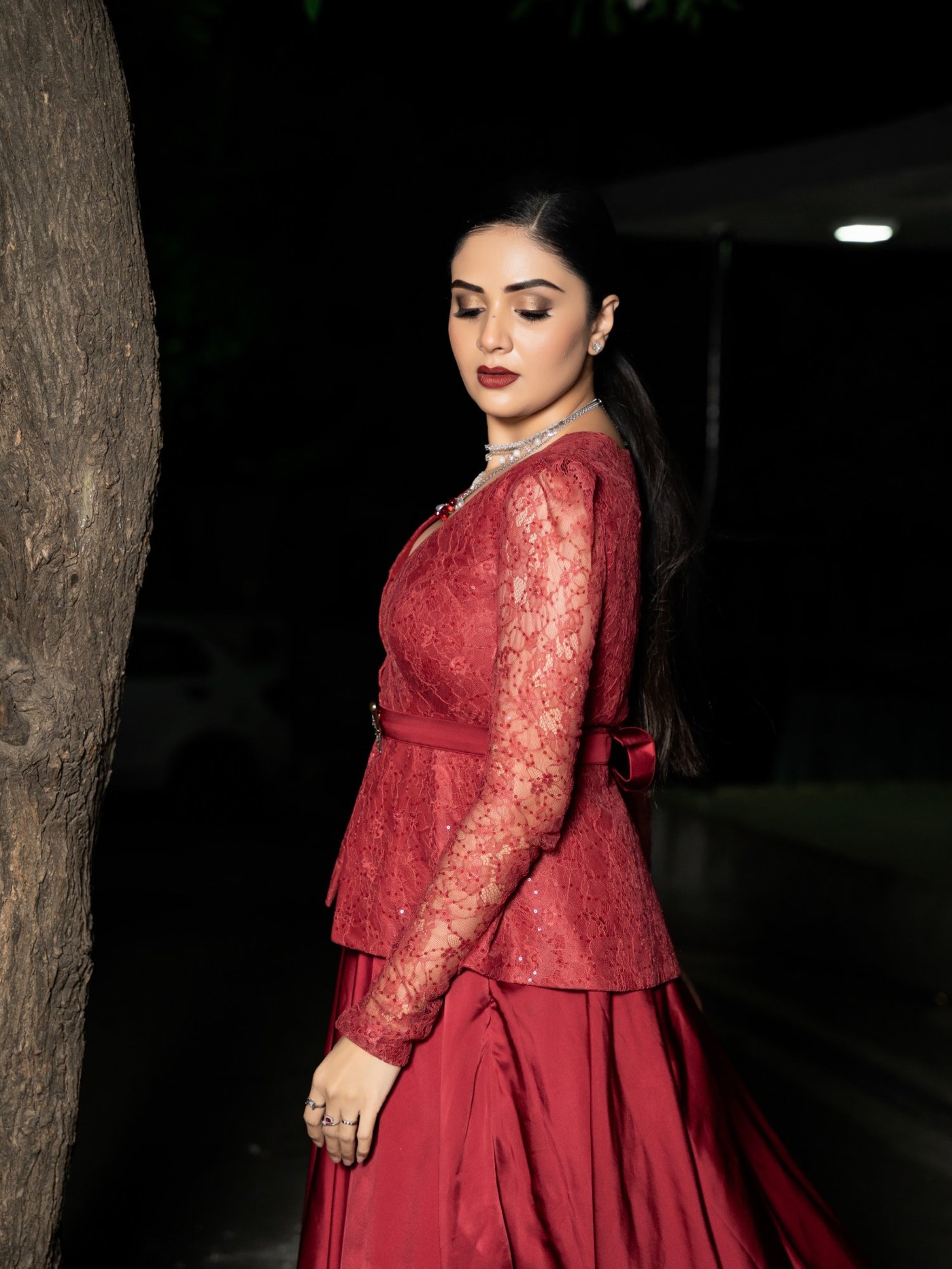 Sreemukhi Rules in Red: Mastering Sophistication and Modern Glamour