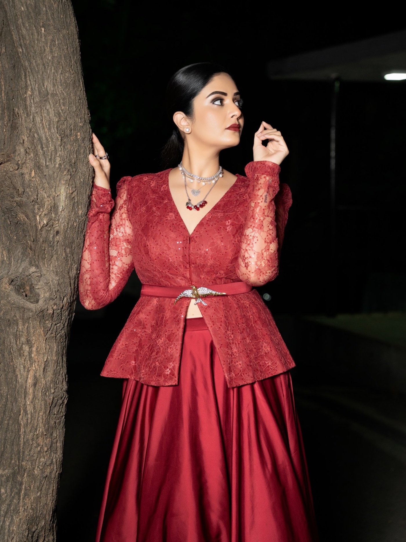 Sreemukhi Rules in Red: Mastering Sophistication and Modern Glamour