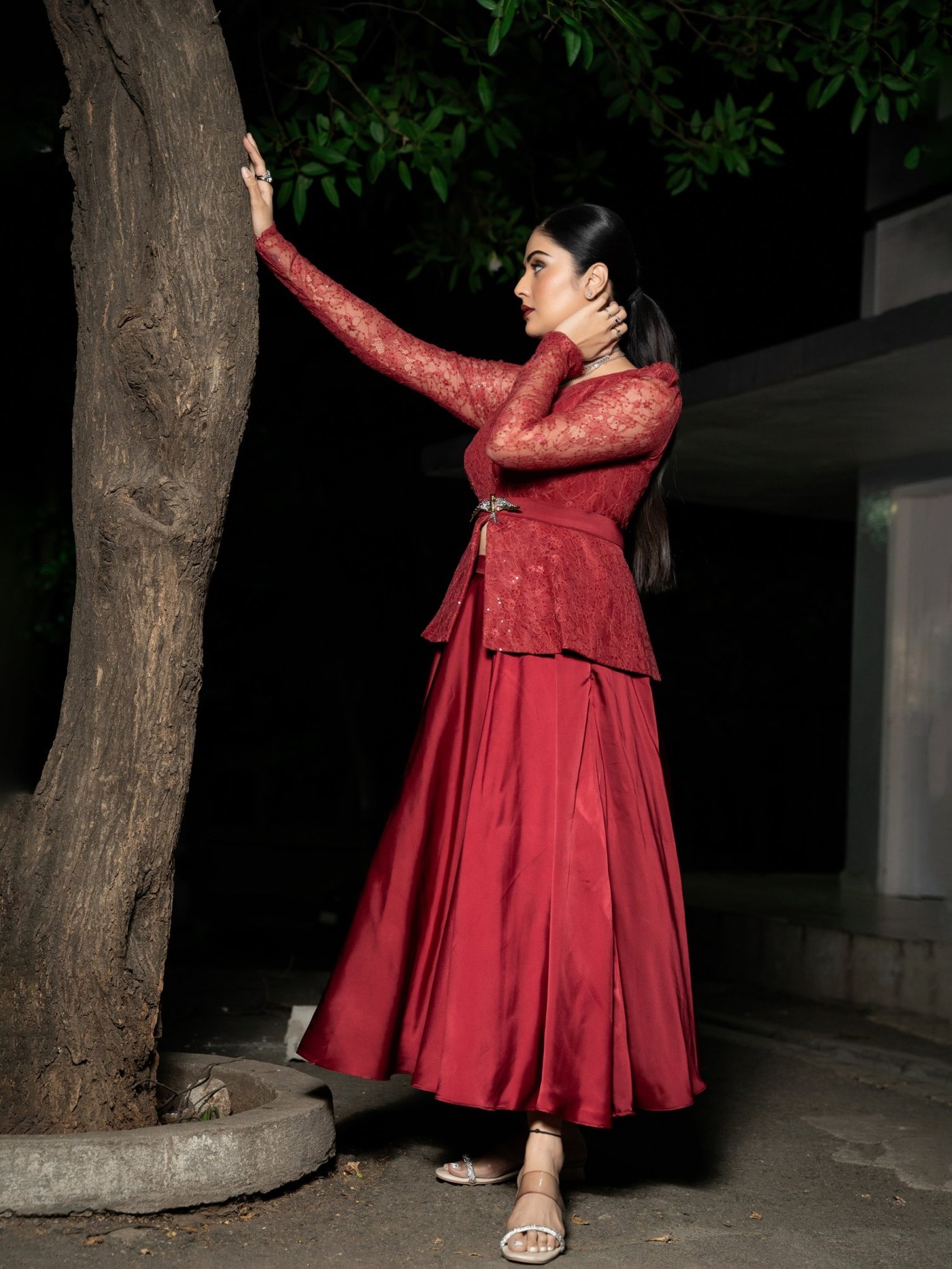 Sreemukhi Rules in Red: Mastering Sophistication and Modern Glamour