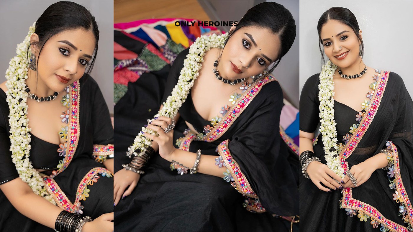 Sreemukhi Stunning Black Dress Photos Ultimate Glamour Collection
