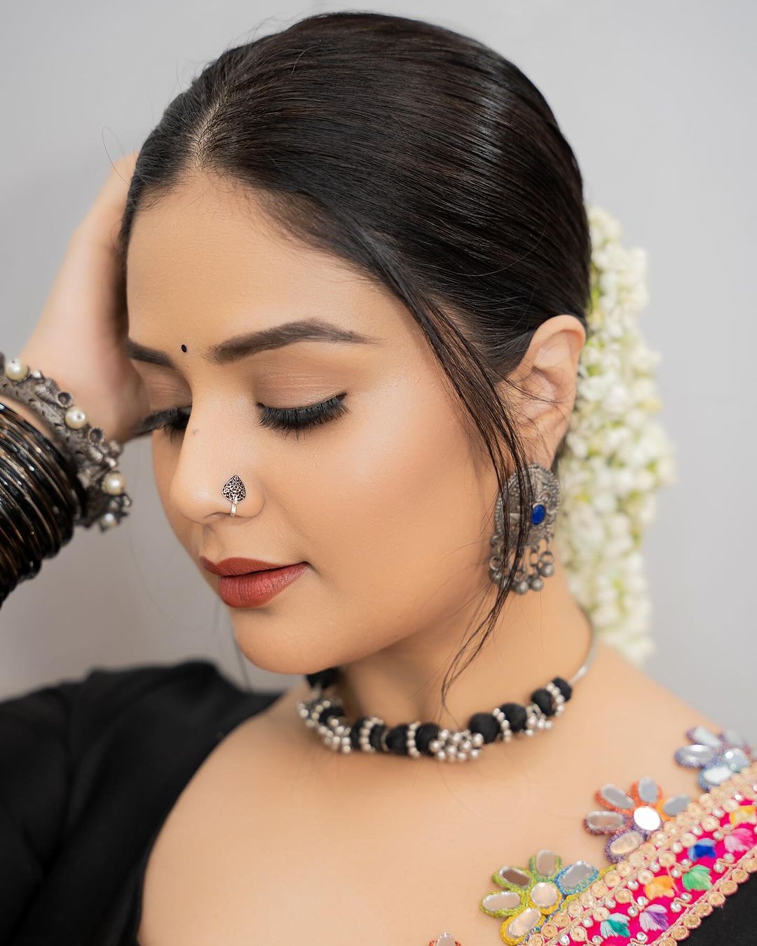 Sreemukhi Stunning Black Dress Photos Ultimate Glamour Collection