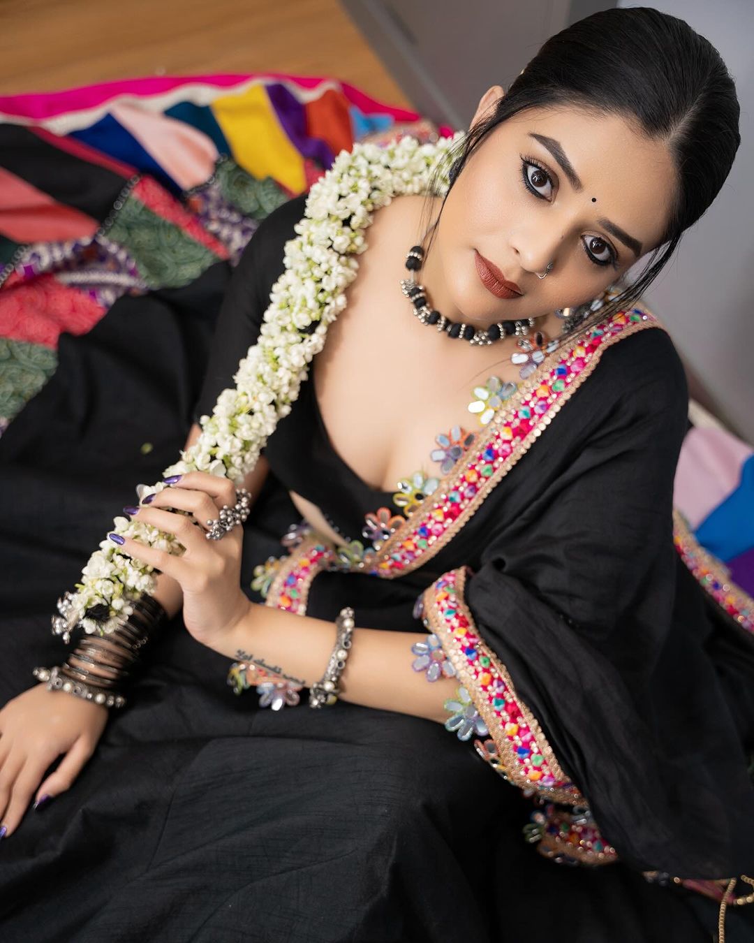 Sreemukhi Stunning Black Dress Photos Ultimate Glamour Collection