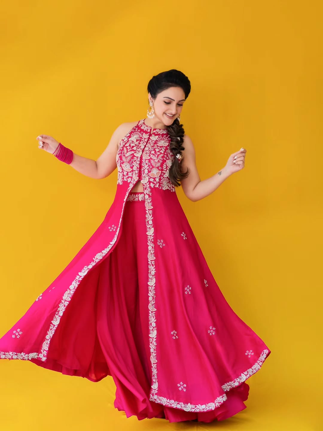 Sridevi Vijaykumars posing elegantly at a festive event.