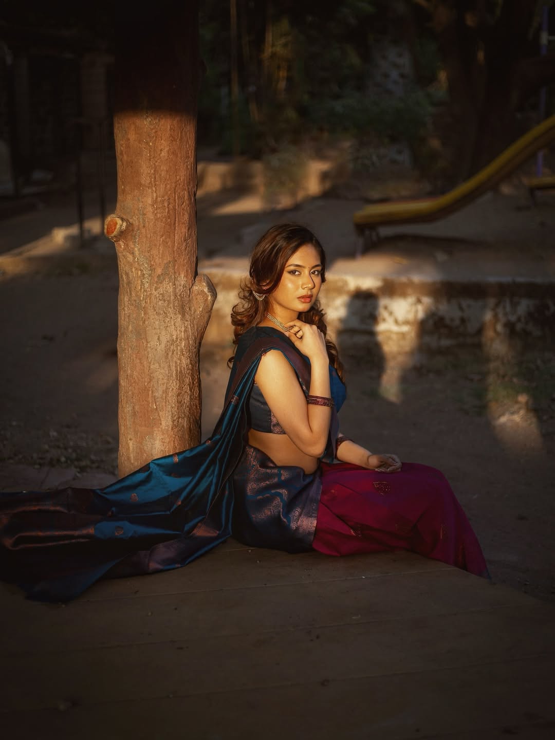 Srushti Bannatti's Stunning Red & Gold Glamour