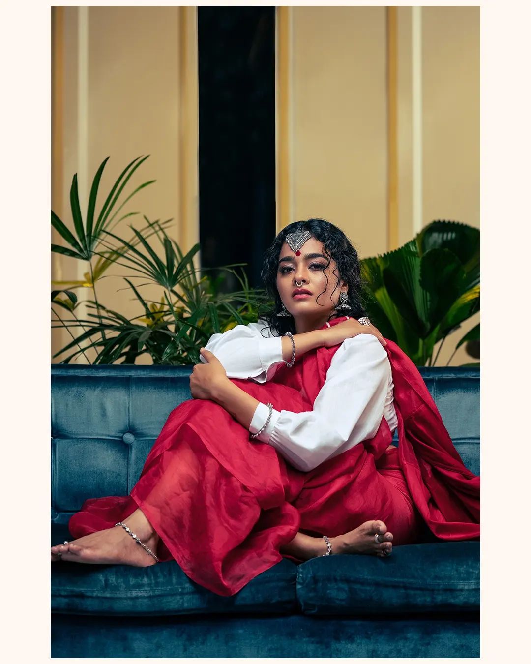 Gayathrie Shankar's Stunning Red Ensemble Captures Attention
