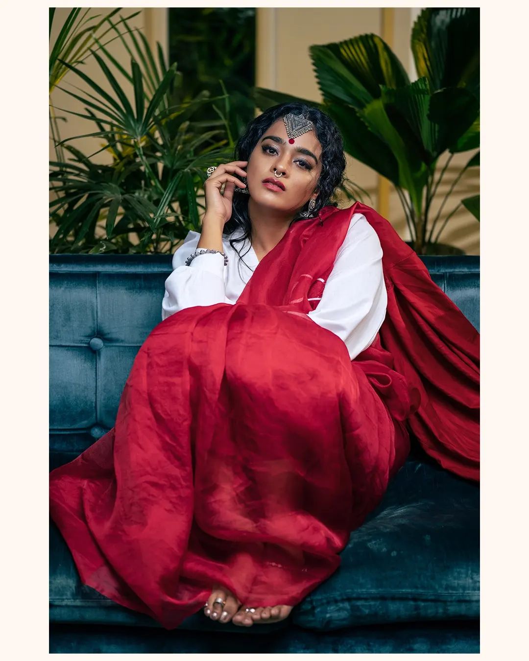 Gayathrie Shankar's Stunning Red Ensemble Captures Attention