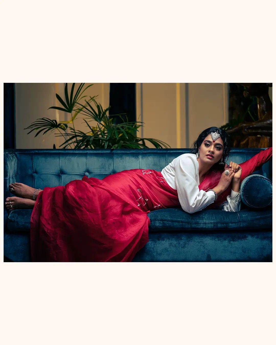 Gayathrie Shankar's Stunning Red Ensemble Captures Attention