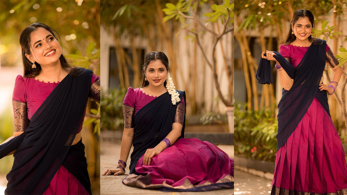 Stunning Soumia Thomas Pavadai Dhavani Photoshoot Stills