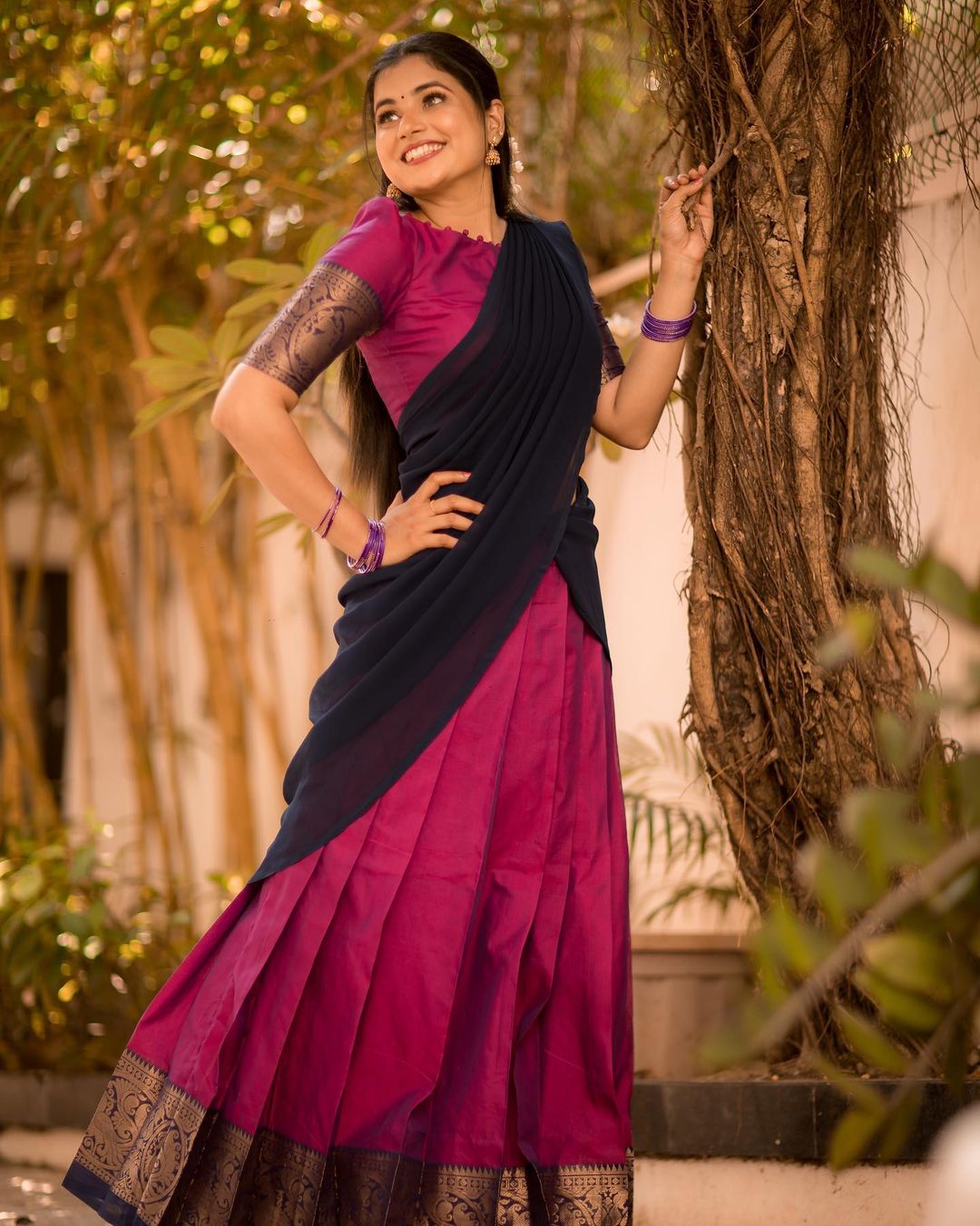 Stunning Soumia Thomas Pavadai Dhavani Photoshoot Stills