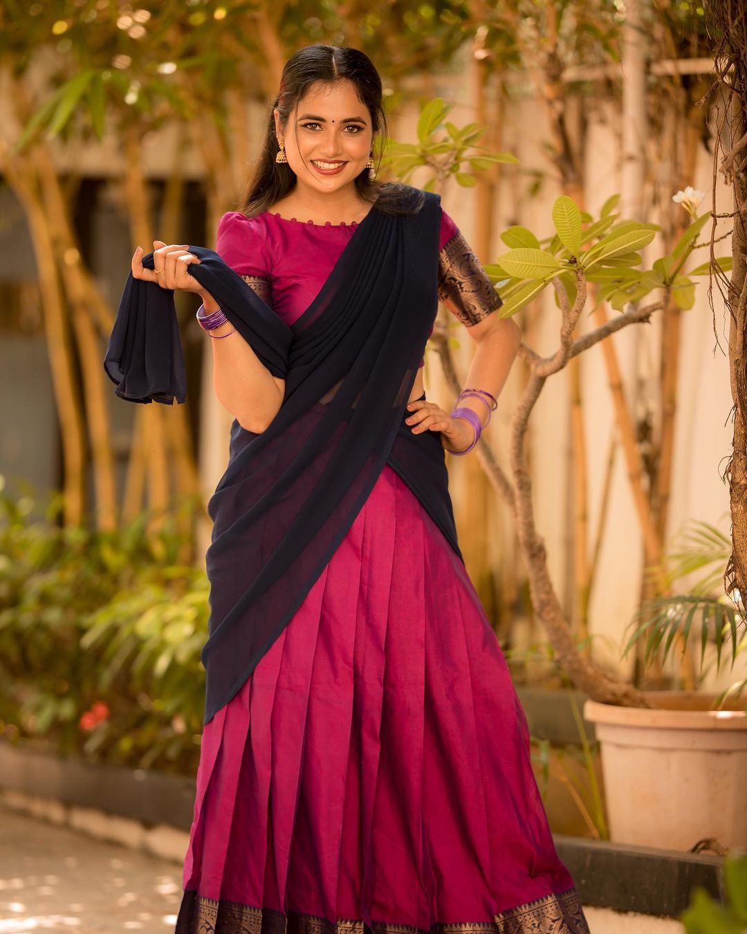 Stunning Soumia Thomas Pavadai Dhavani Photoshoot Stills