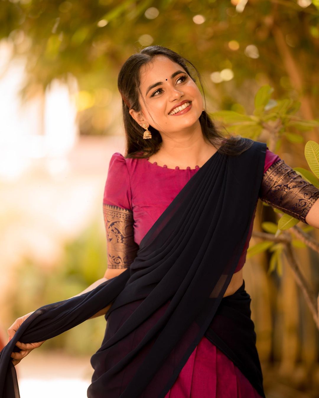 Stunning Soumia Thomas Pavadai Dhavani Photoshoot Stills
