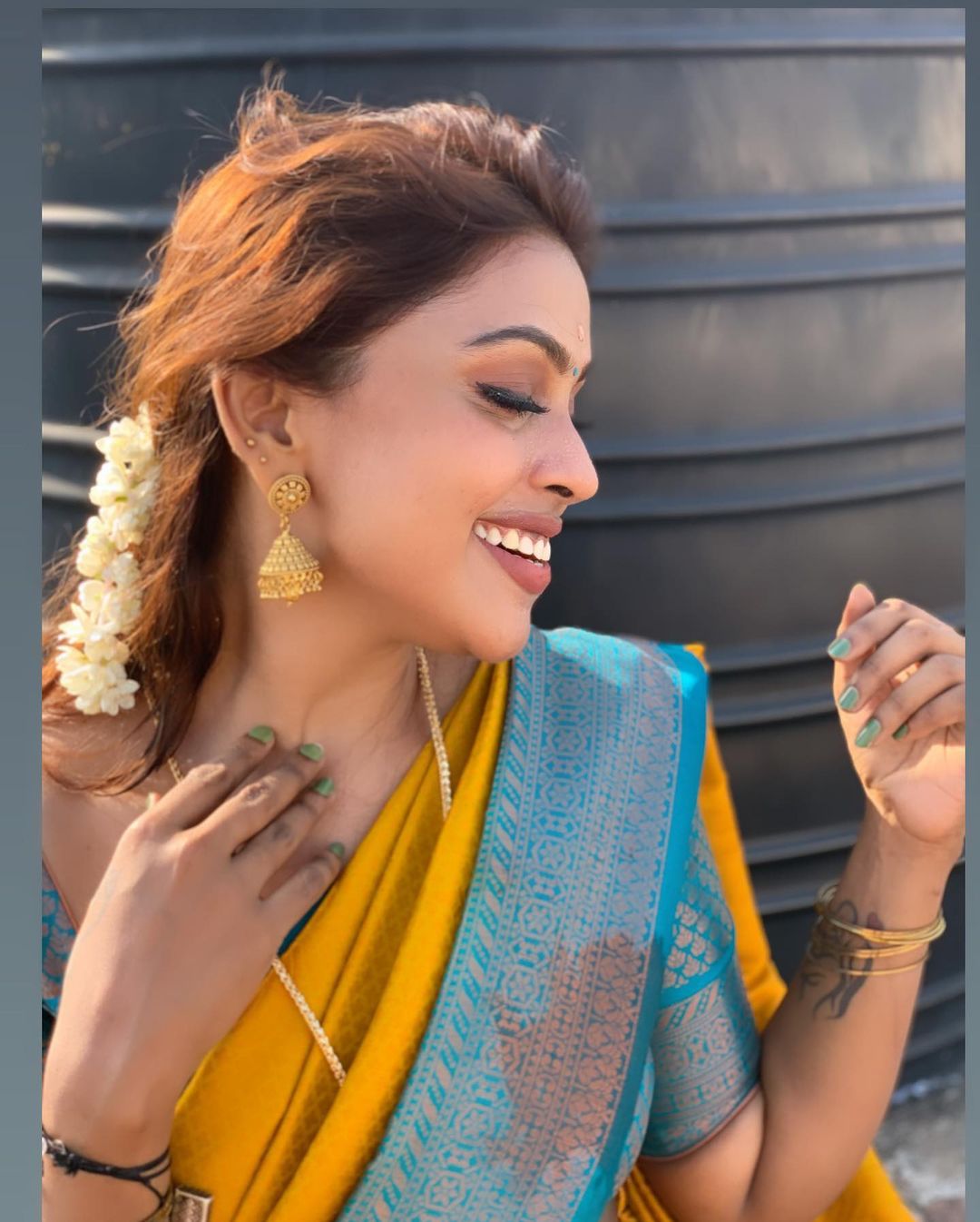 Stunning Sri Nikha Saree Looks Latest Photos from Bollywood Stars