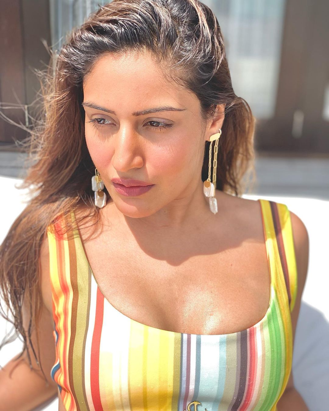 Surbhi Chandna's Tropical Swimwear Glamour