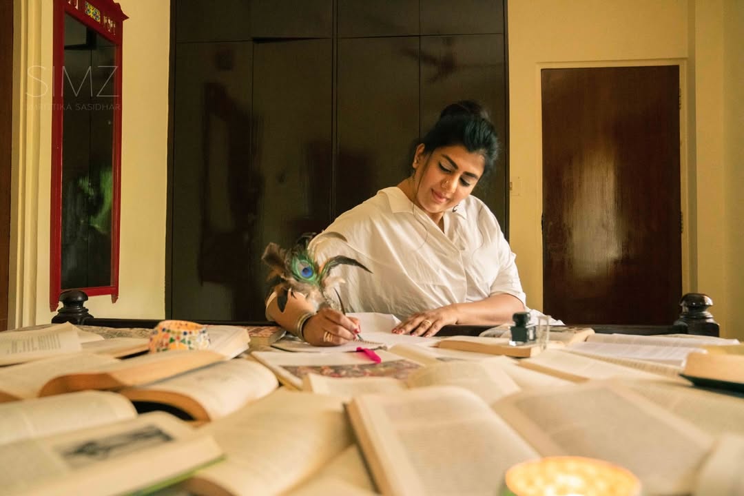 Swarnamalya's Viral Book Photoshoot Captures Attention