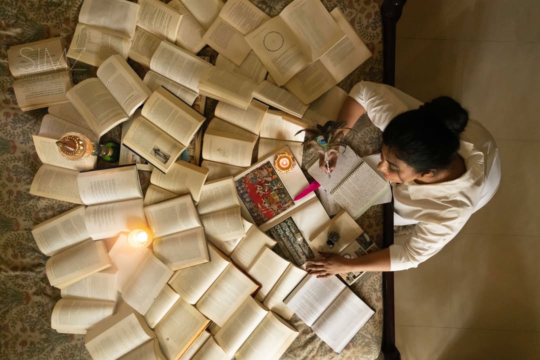Swarnamalya's Viral Book Photoshoot Captures Attention