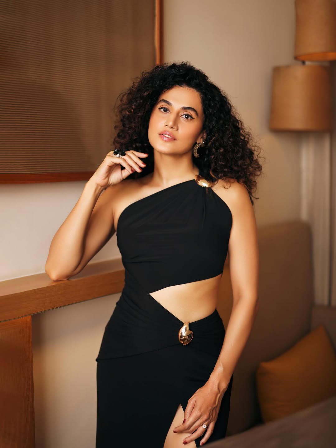 Taapsee Pannu's Bold Black Cutout Gown Slashes the Runway Style