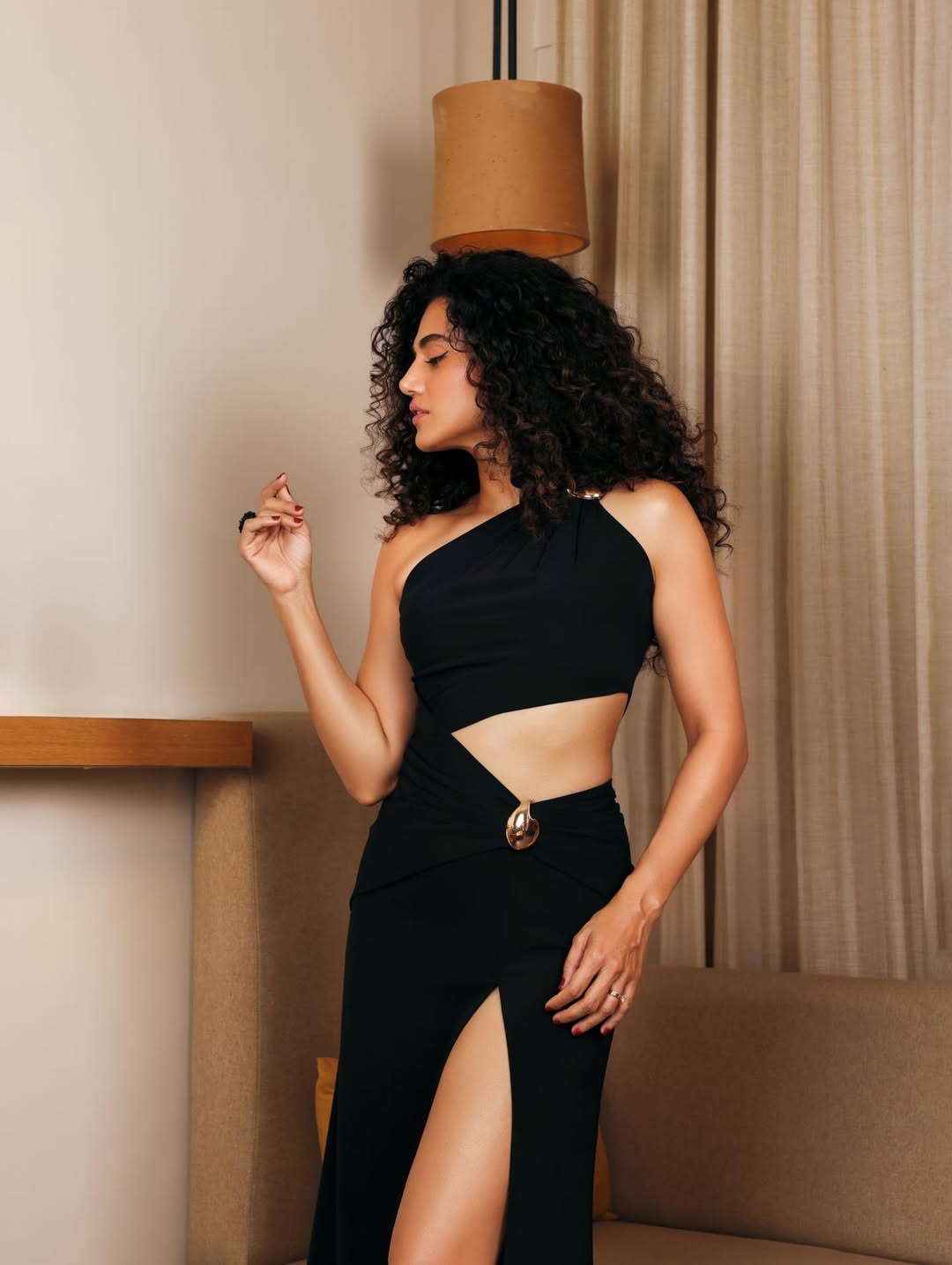 Taapsee Pannu's Bold Black Cutout Gown Slashes the Runway Style