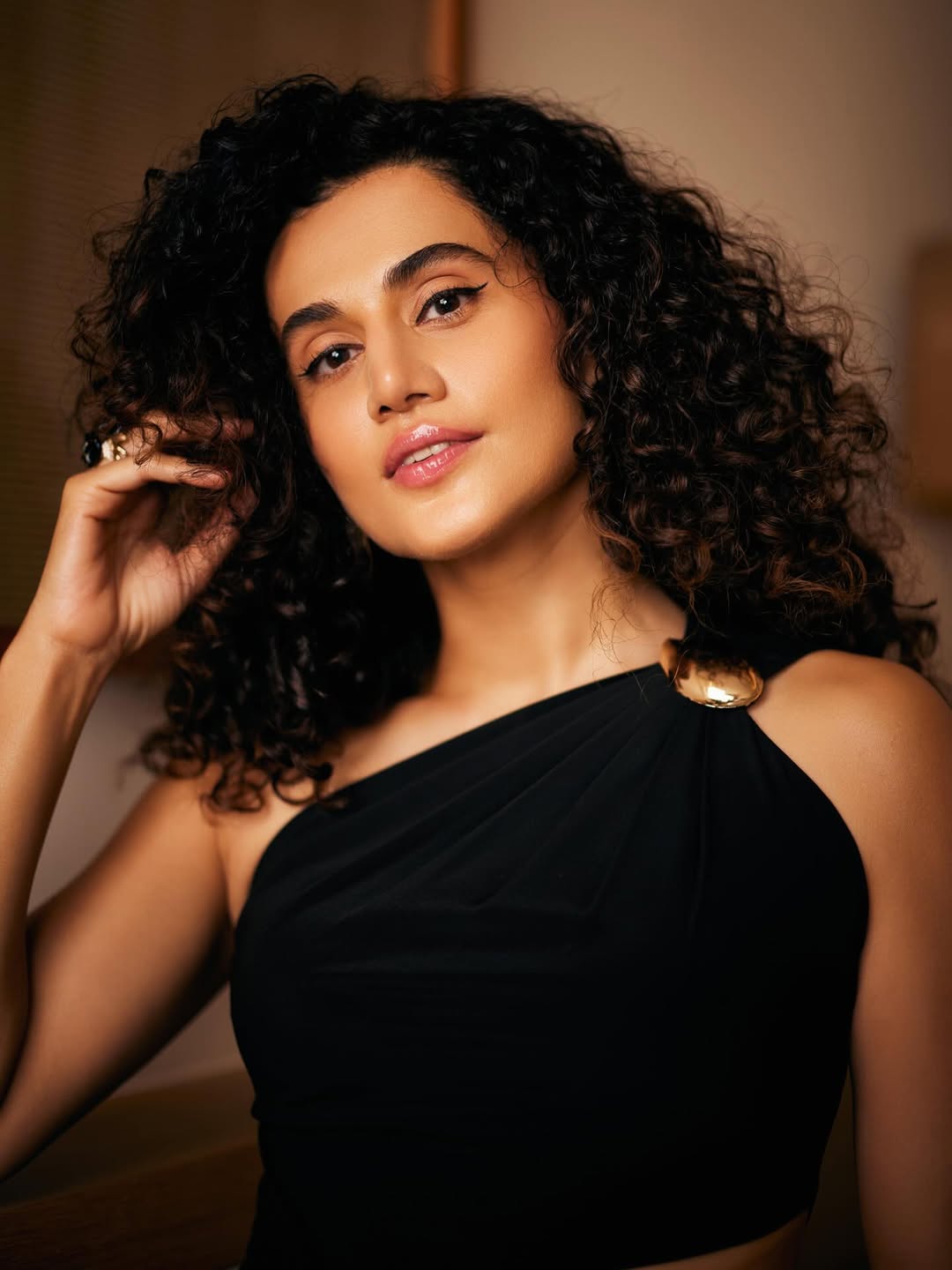 Taapsee Pannu's Bold Black Cutout Gown Slashes the Runway Style