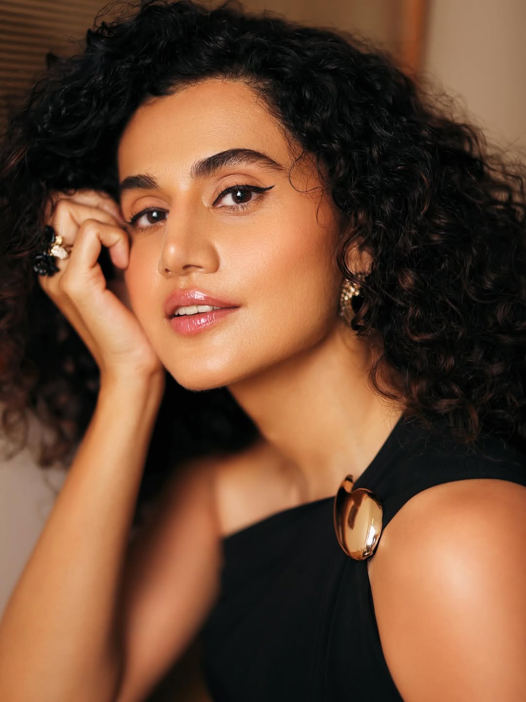 Taapsee Pannu's Bold Black Cutout Gown Slashes the Runway Style