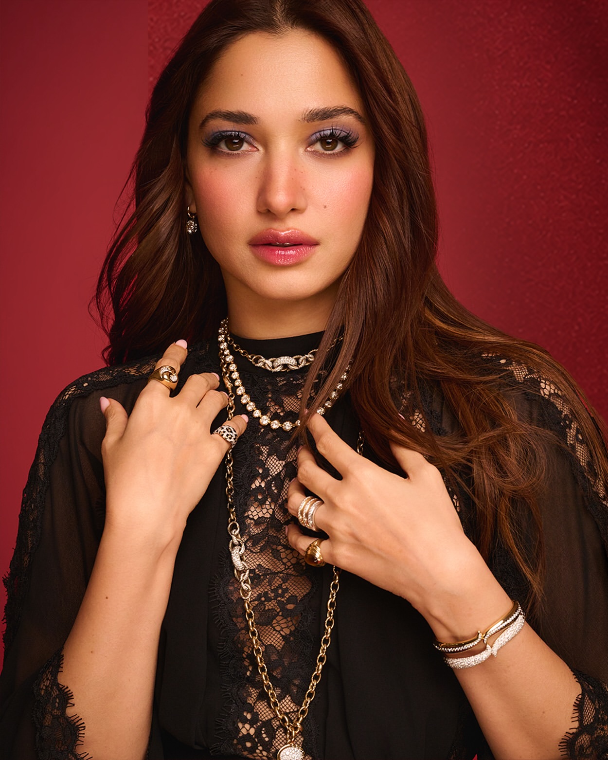 Red Hot! Tamannaah Bhatia Dazzles in Deep Red Beauty