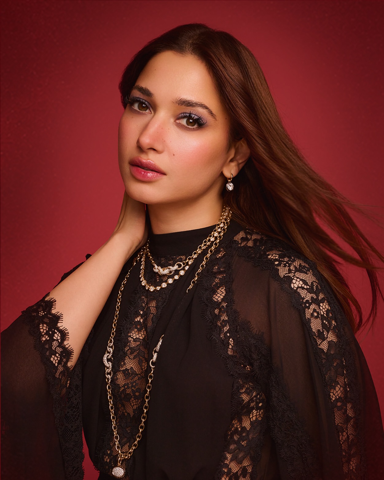 Red Hot! Tamannaah Bhatia Dazzles in Deep Red Beauty