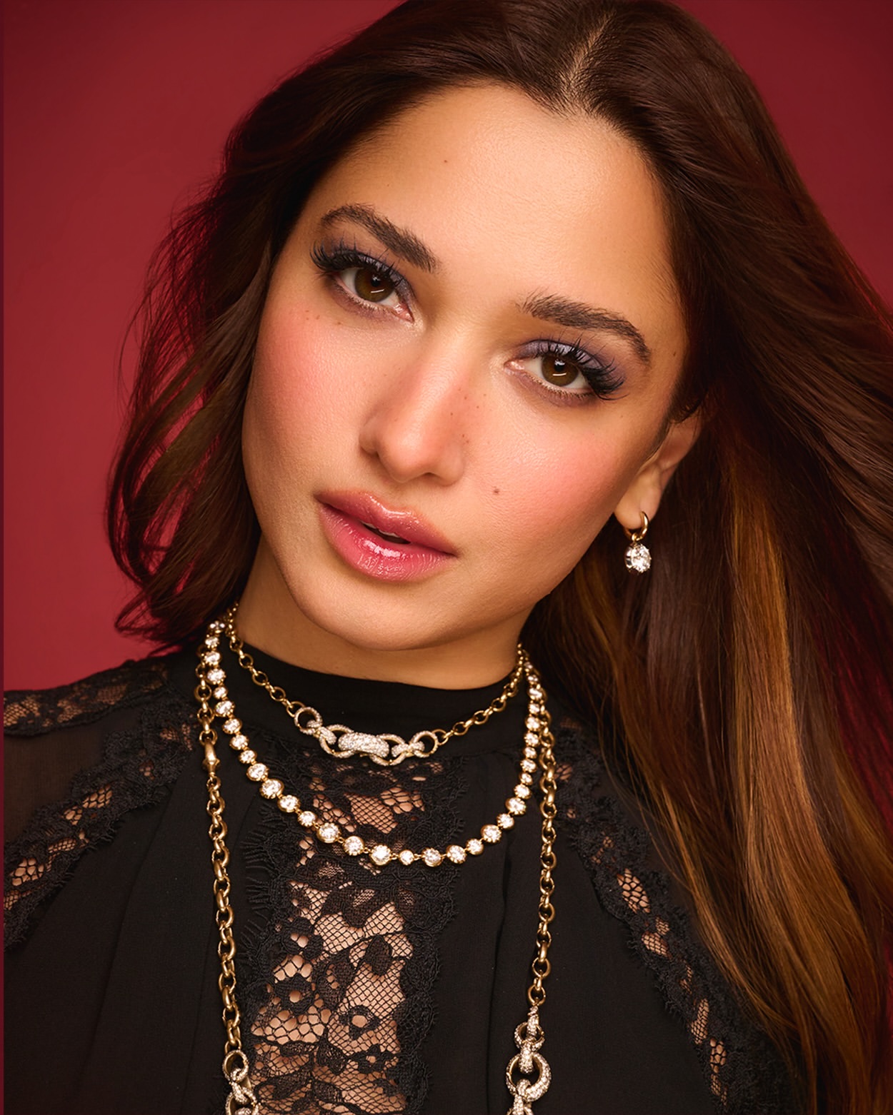 Red Hot! Tamannaah Bhatia Dazzles in Deep Red Beauty