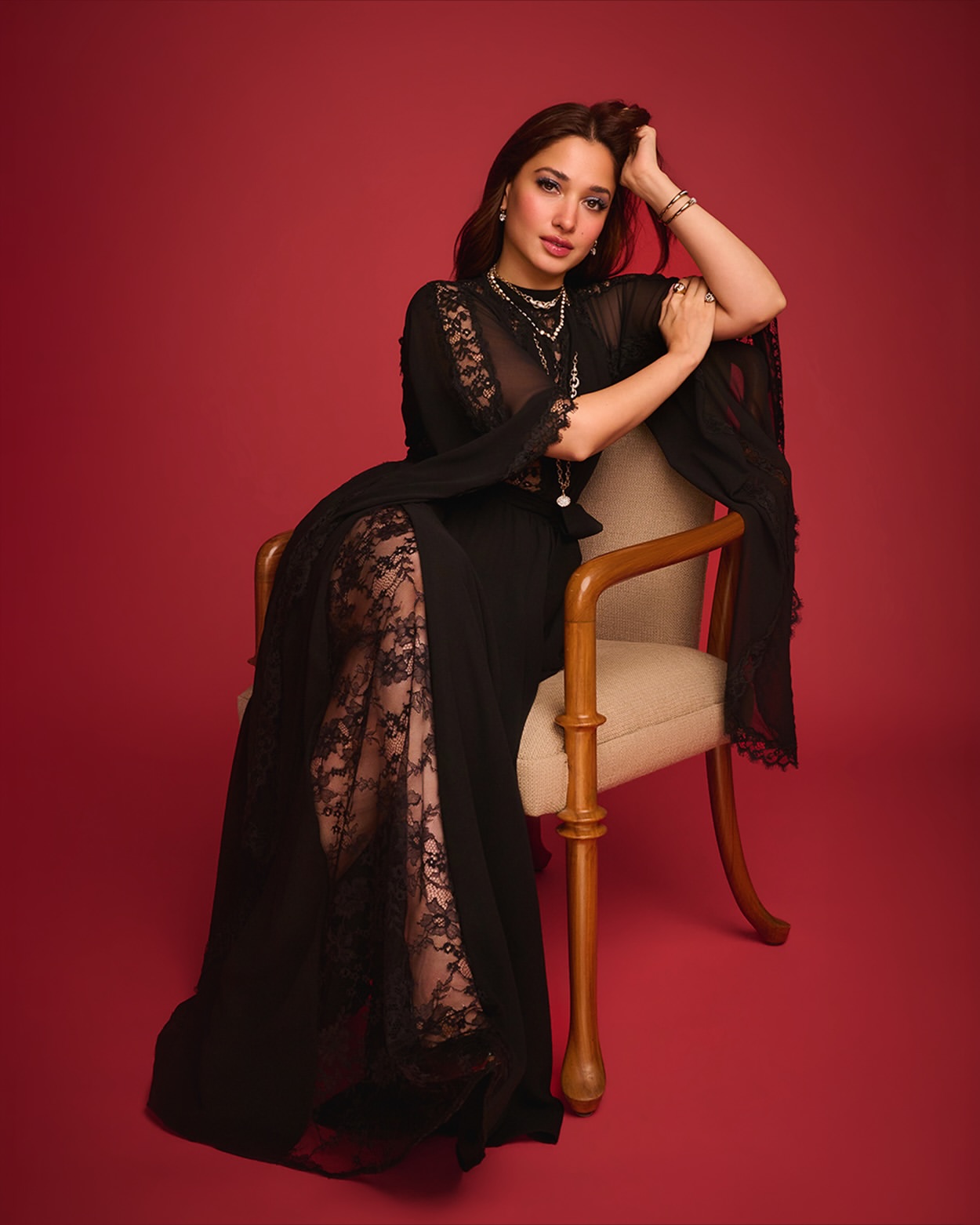 Red Hot! Tamannaah Bhatia Dazzles in Deep Red Beauty
