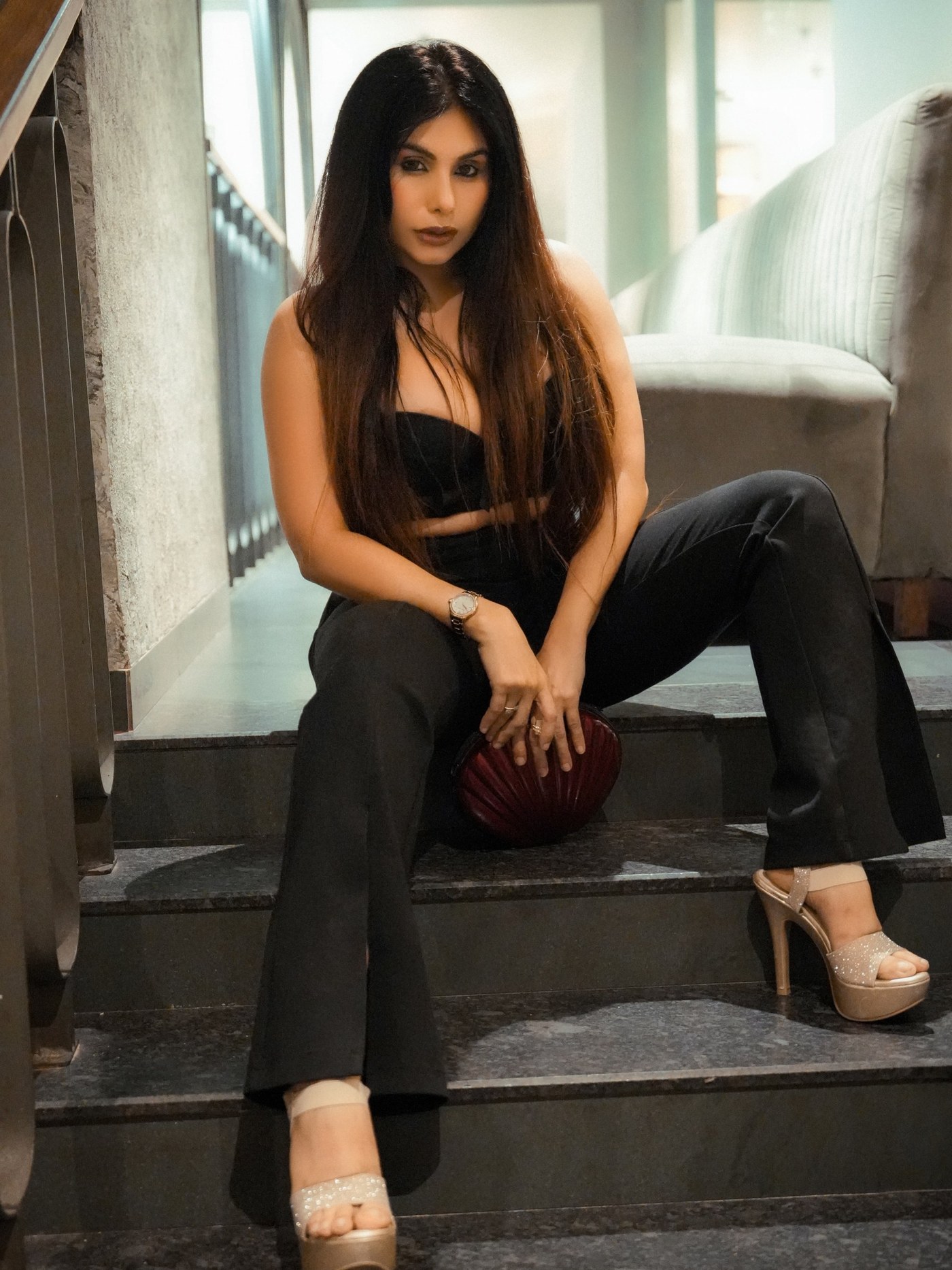 Taniya Chatterjee Brings a Bold Mood to Classic Black Styling