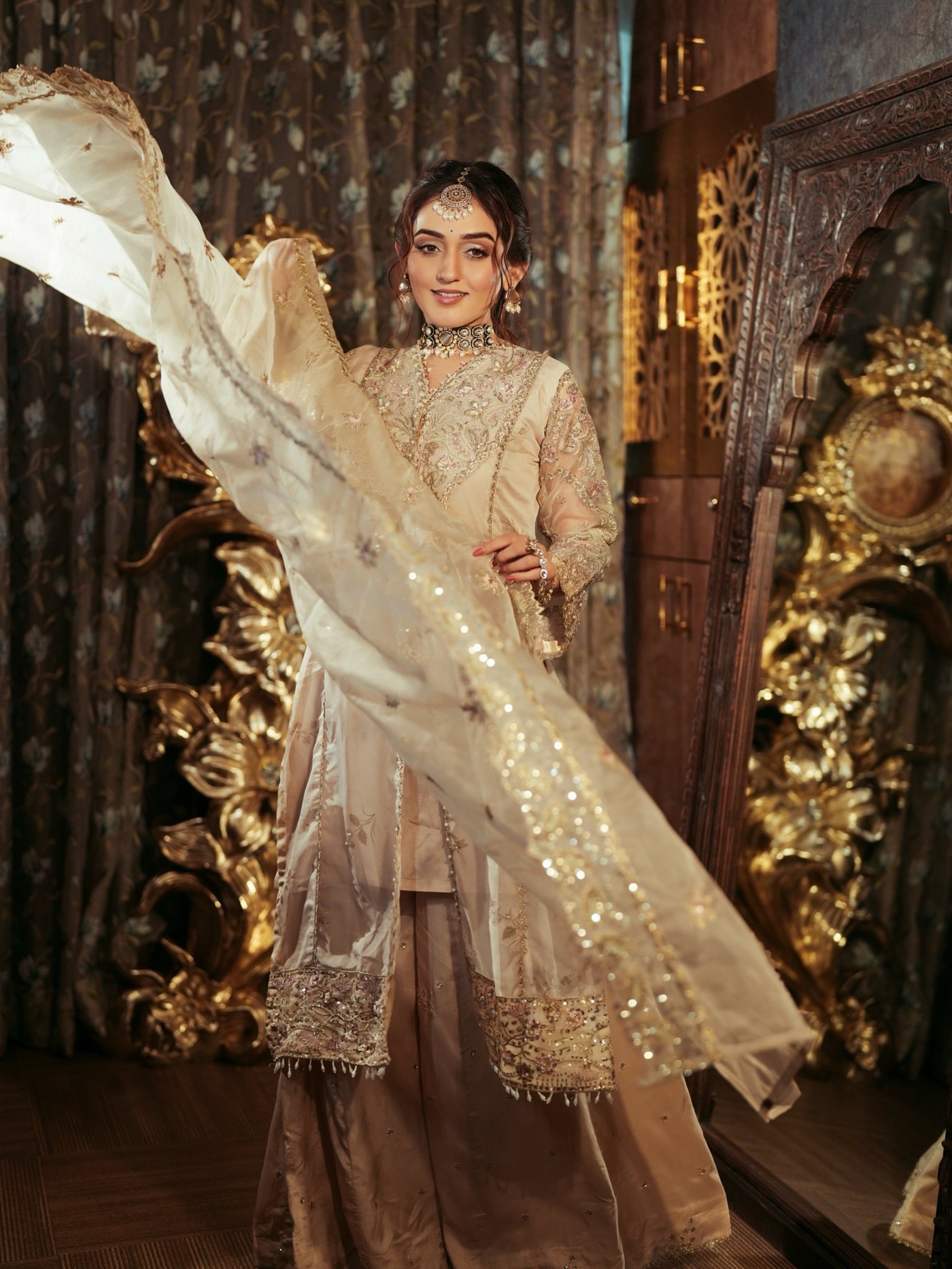Tanya Sharma radiates regal charm in an exquisite ivory ethnic ensemble, commanding attention with grace and poise. - Photos & Updates