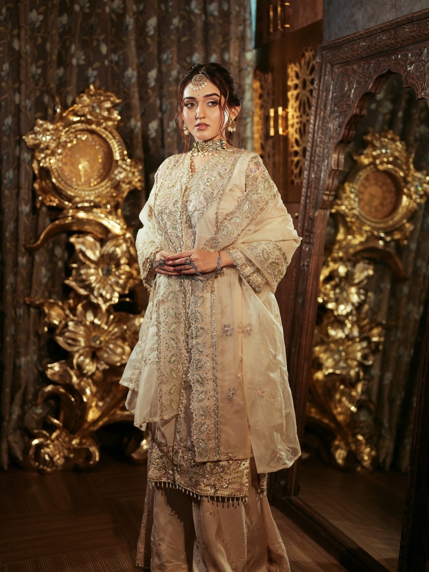 Tanya Sharma Channels Modern Royalty in Stunning Ivory Ensemble