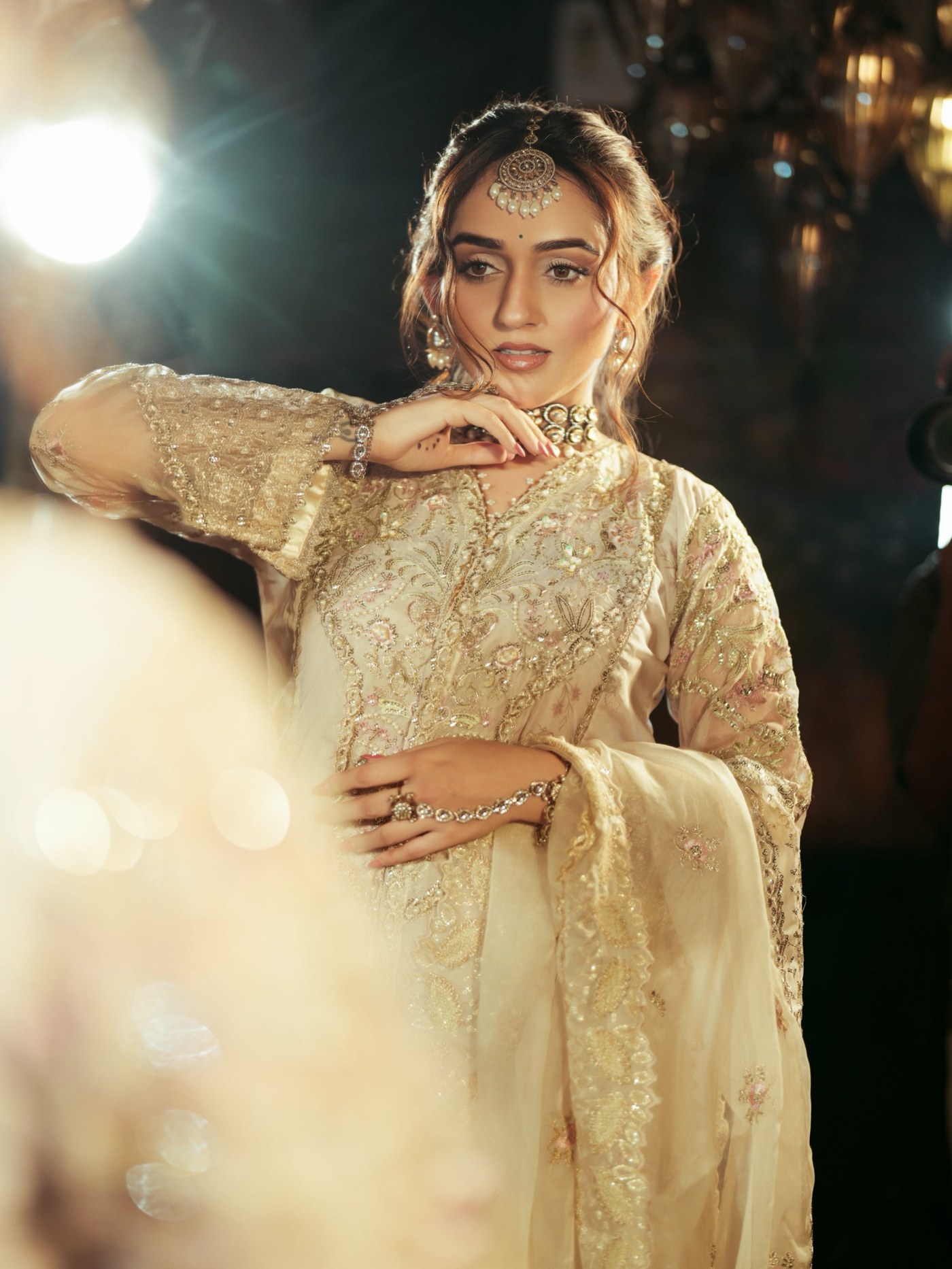 Tanya Sharma Channels Modern Royalty in Stunning Ivory Ensemble