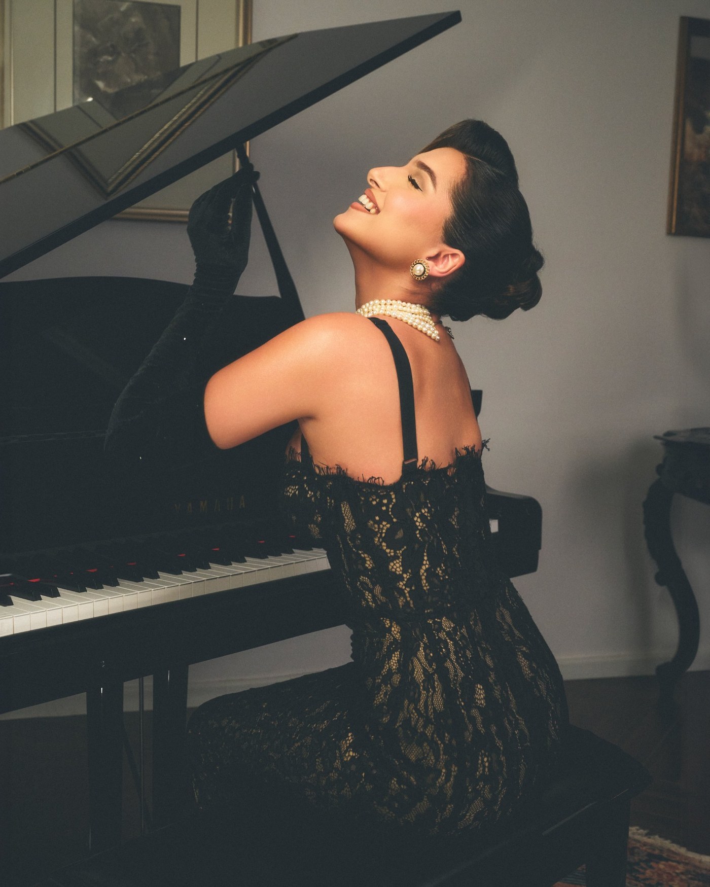 Old Hollywood Glamour Meets Modern Chic: Tara Sutaria Owns the Black Lace Look
