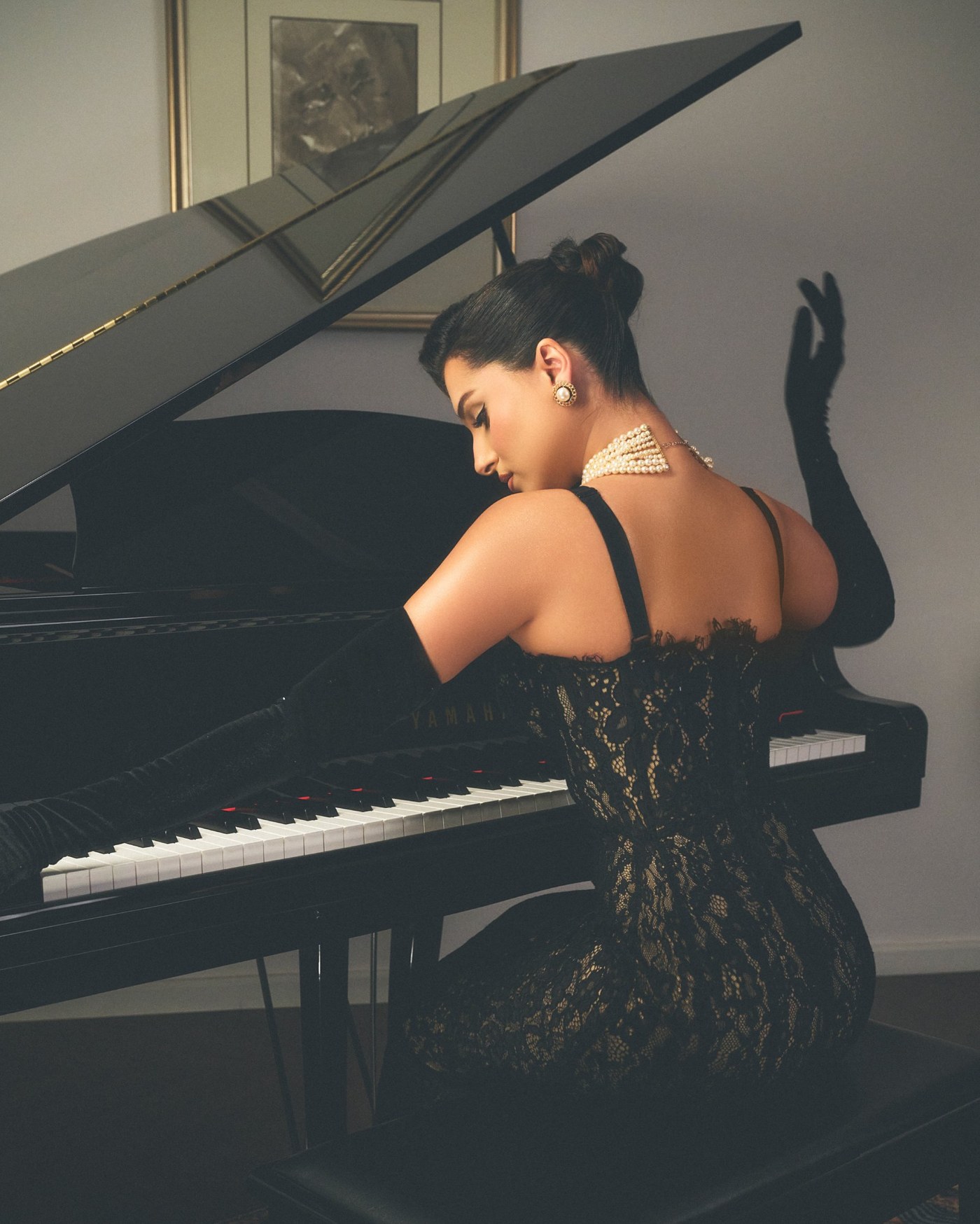 Old Hollywood Glamour Meets Modern Chic: Tara Sutaria Owns the Black Lace Look