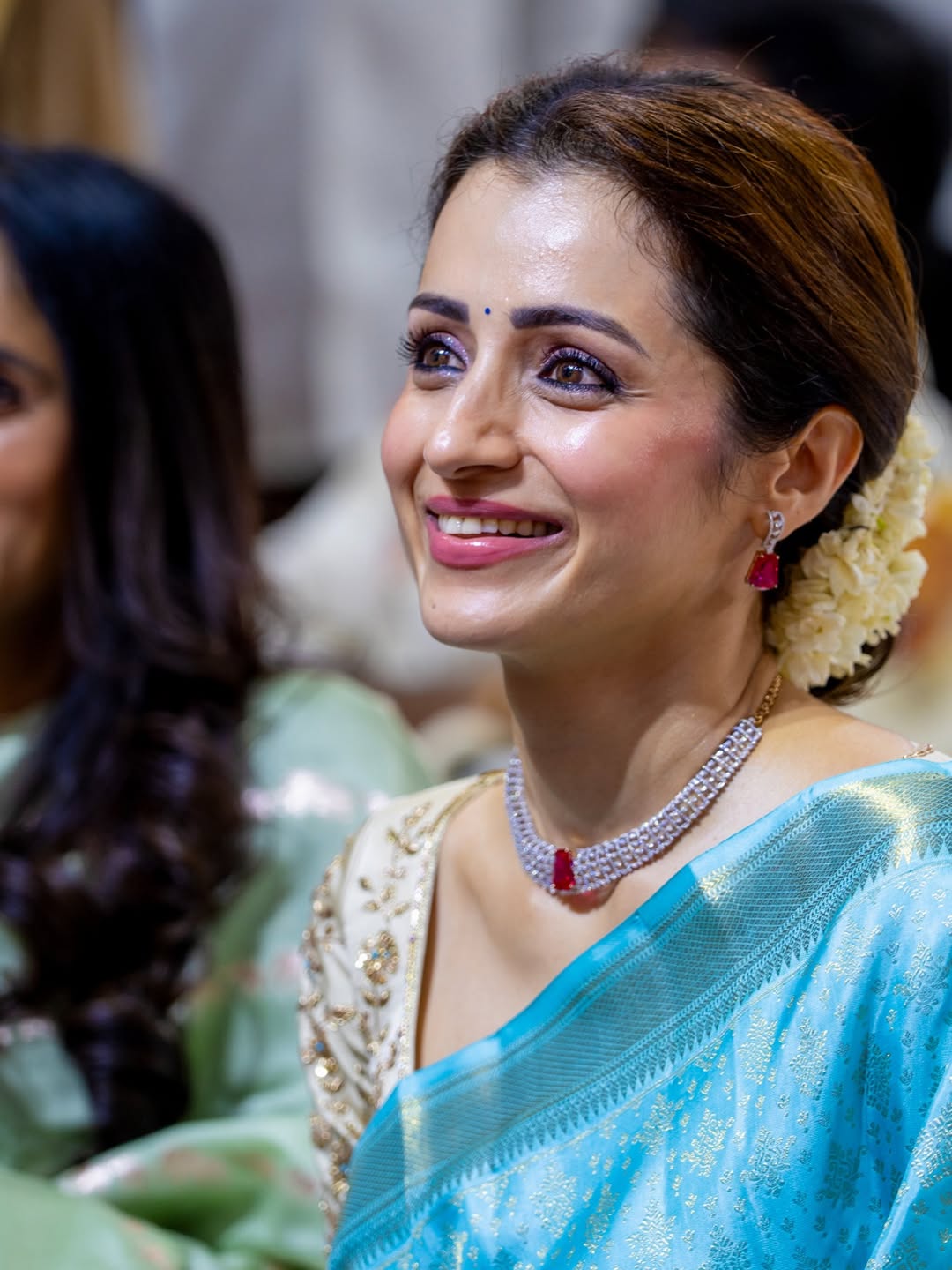 Trisha's Stunning Traditional Attire at Festive Events