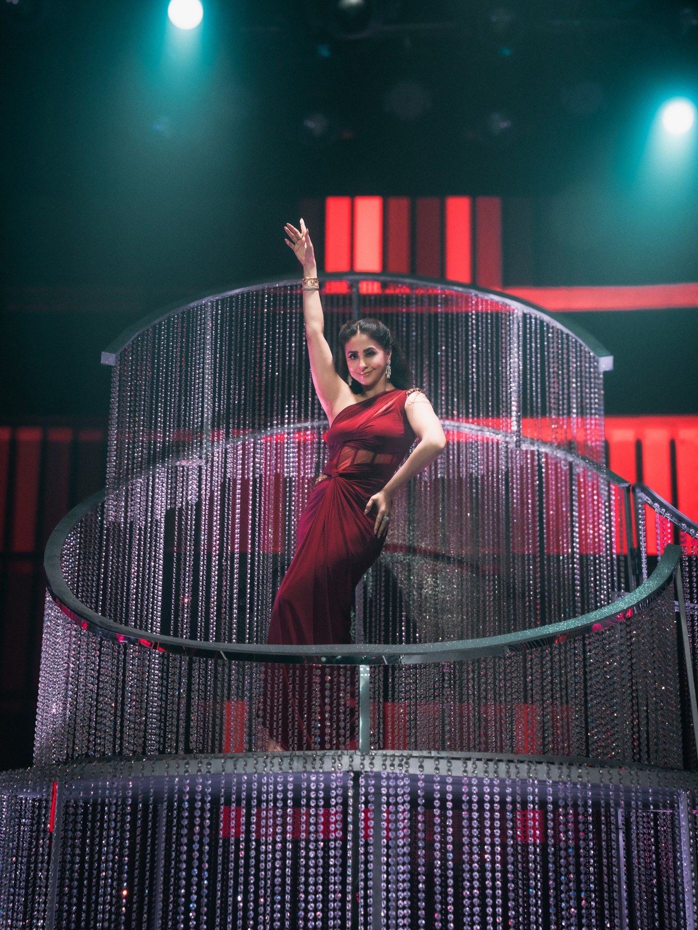 Urmila Matondkar showcases a striking Shantnu Nikhil ensemble during the Indian Idol finale, radiating confidence and style. - Photos & Updates