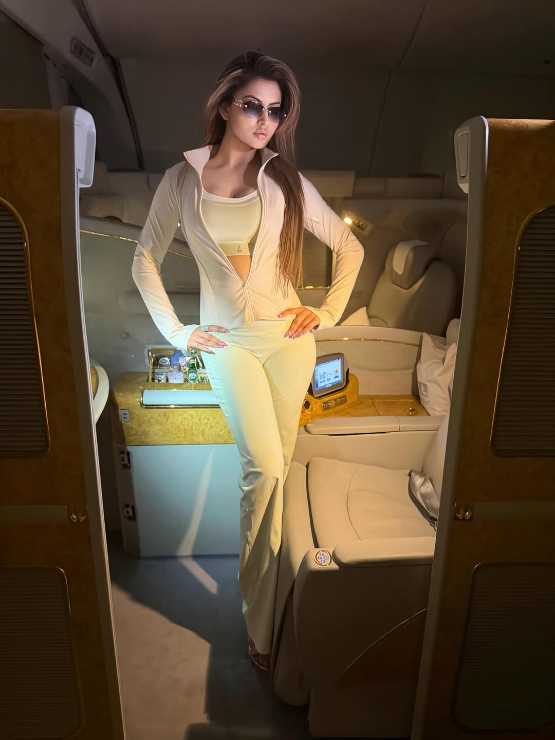 Urvashi Rautela Redefines Luxury Athleisure in Cream Tones