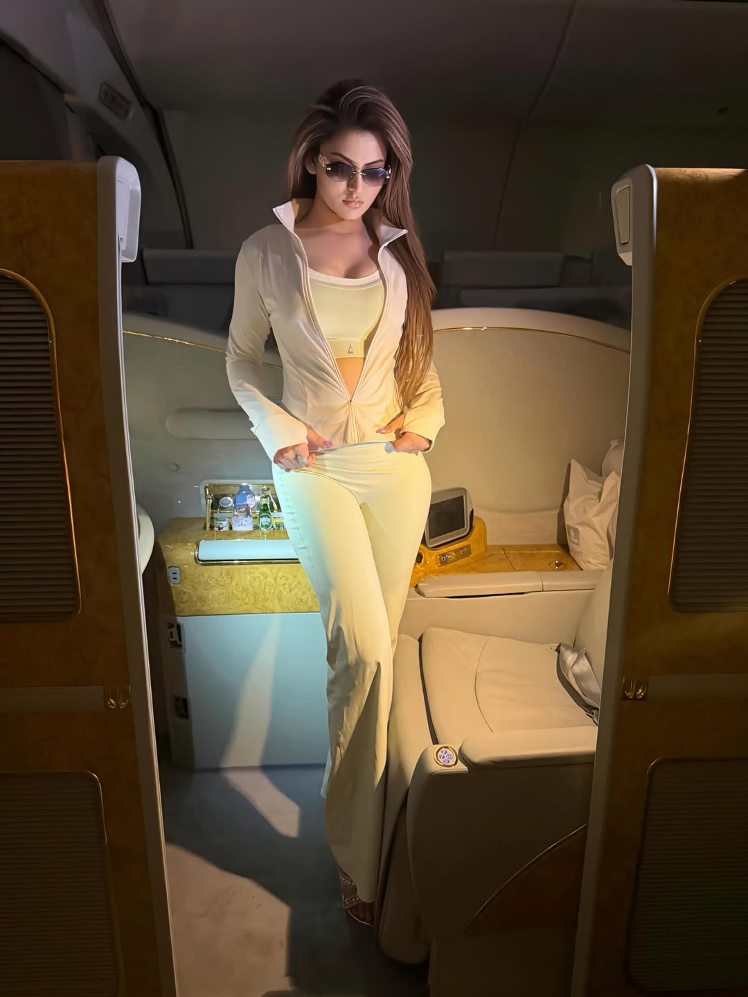 Urvashi Rautela Redefines Luxury Athleisure in Cream Tones