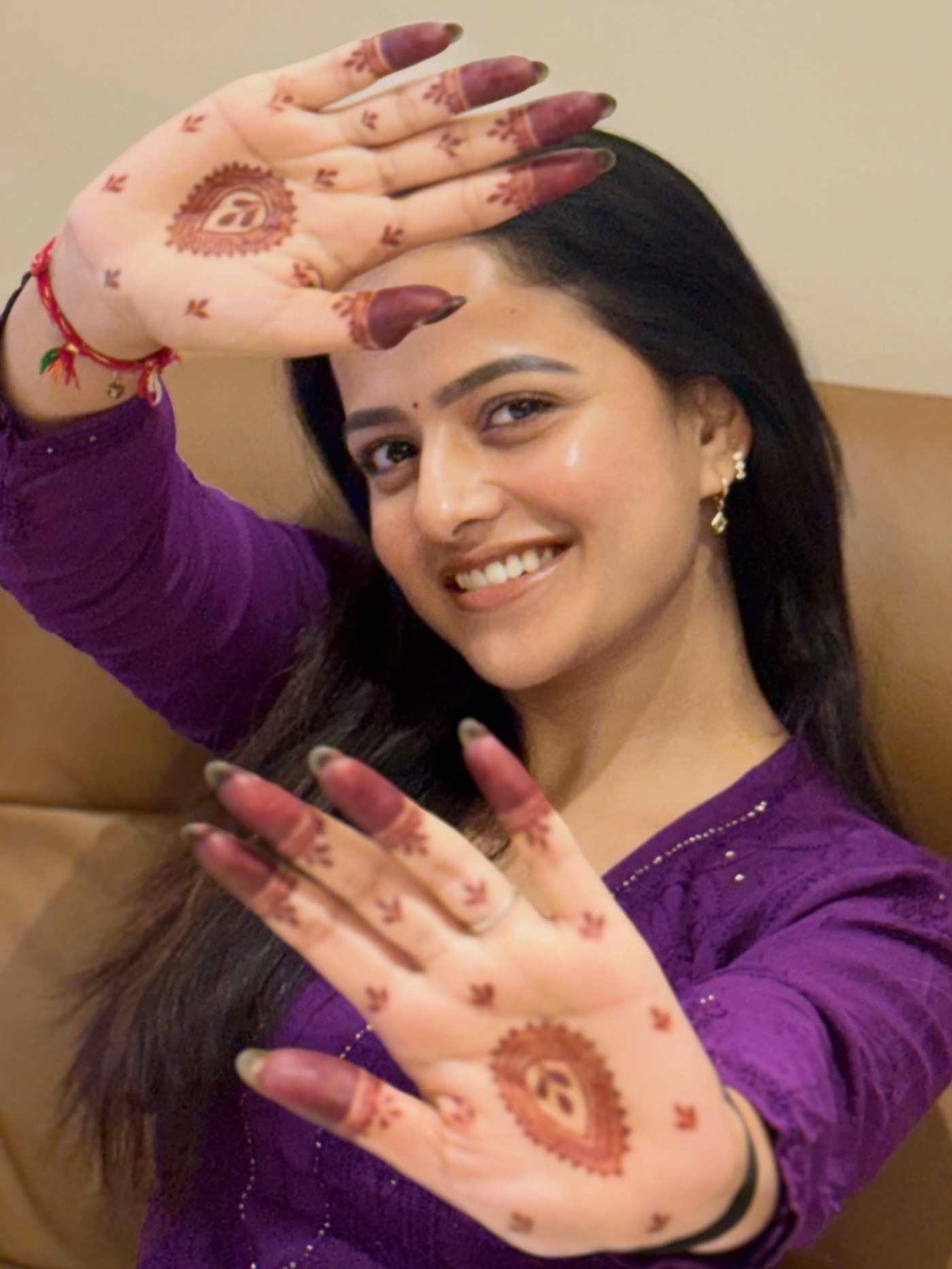 Vaishnavi Chaitanya's Mehendi Moment: A Simple Delight