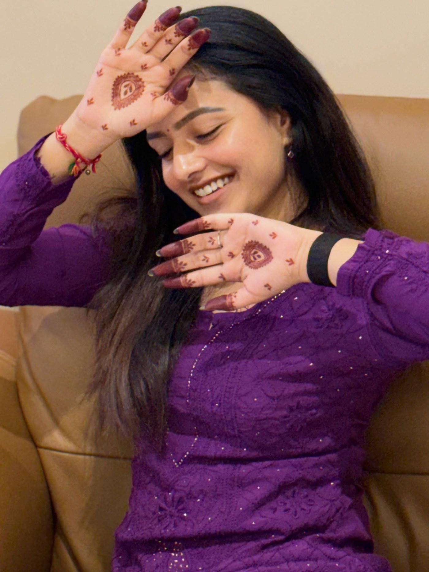 Vaishnavi Chaitanya's Mehendi Moment: A Simple Delight