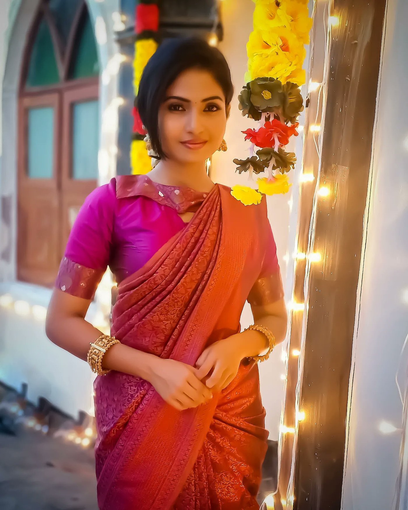Venba's Stunning Ensemble: A Kaleidoscope of Colors and Grace