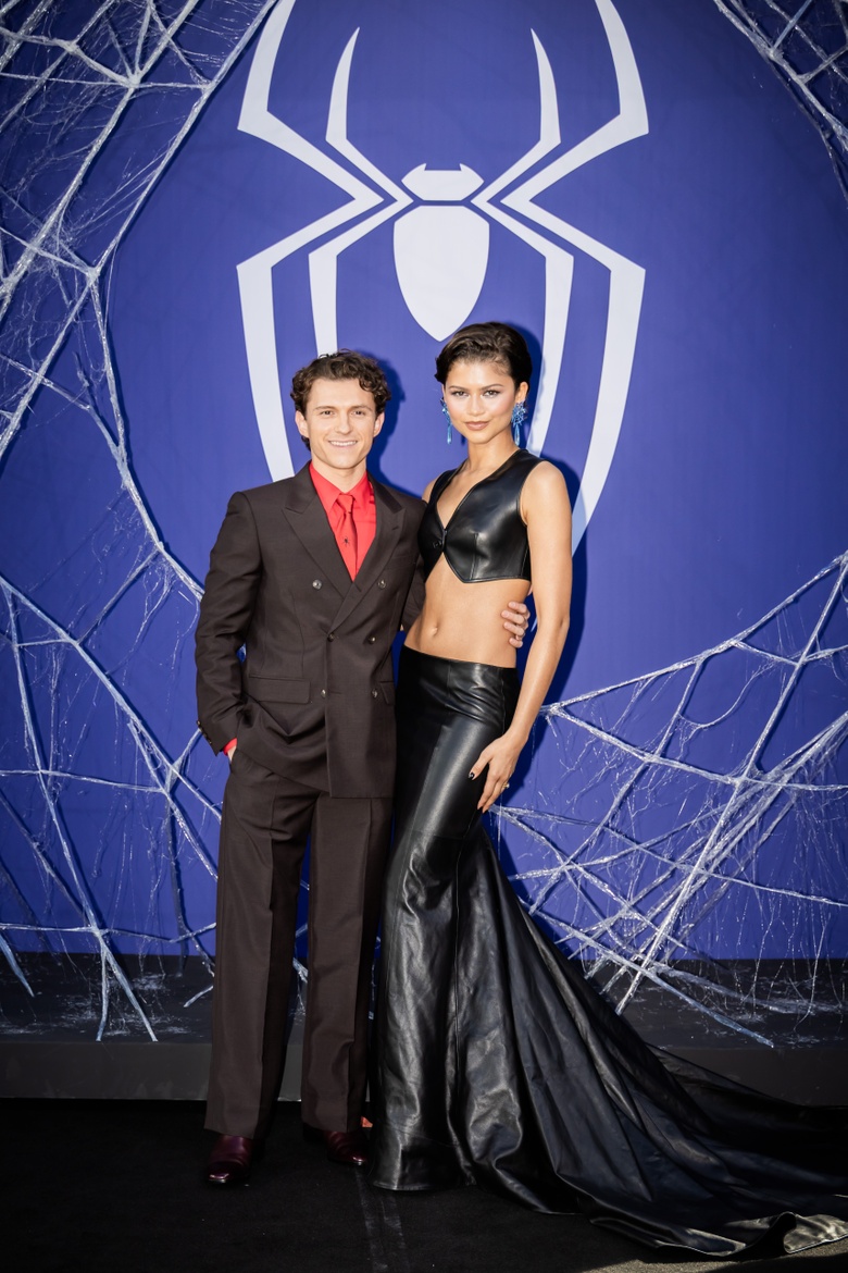 Zendaya is seen attending a 'Spider-Man: Brand New Day' fan event in Berlin with striking style.